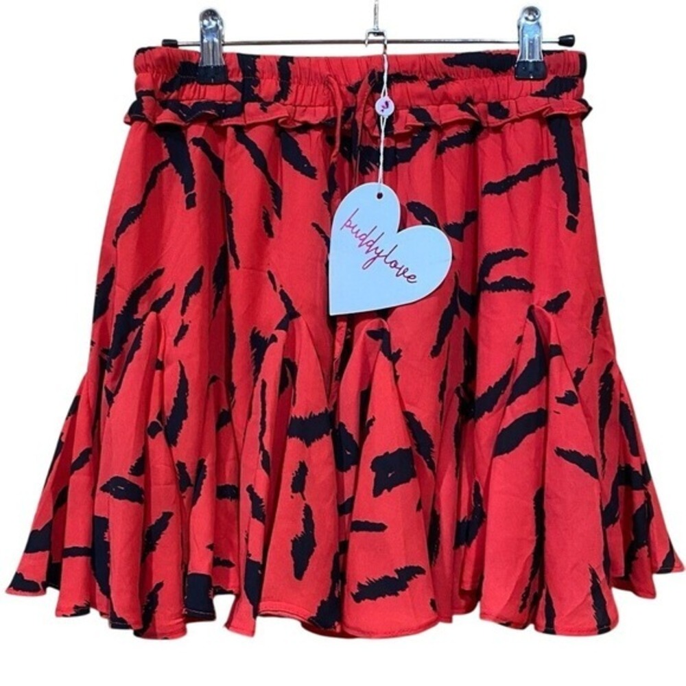 NWT BUDDY LOVE Red and Black Women's Skirt Sz s